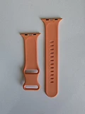 Bracelet silicone orange calendula Apple Watch cadran 42/44/45/49mm