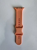Bracelet silicone orange calendula Apple Watch cadran 42/44/45/49mm