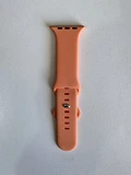 Bracelet silicone orange calendula Apple Watch cadran 42/44/45/49mm