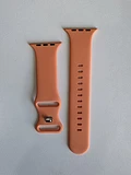 Bracelet silicone orange calendula Apple Watch cadran 42/44/45/49mm