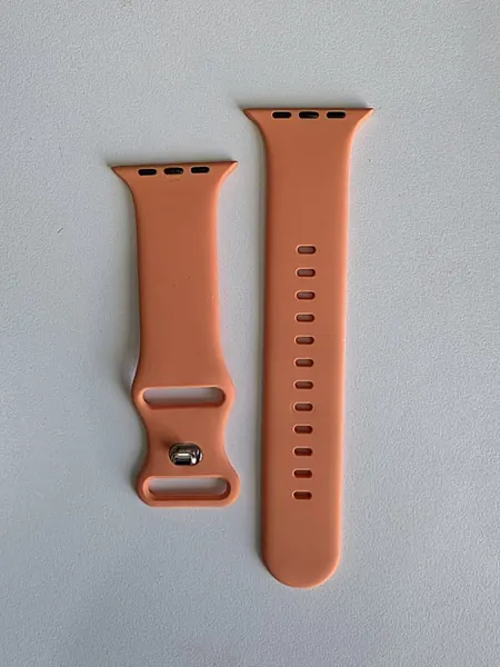 Bracelet silicone orange calendula Apple Watch cadran 42/44/45/49mm