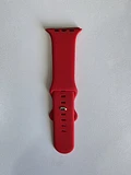 Bracelet silicone rouge Apple Watch cadran 42/44/45/49mm