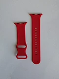 Bracelet silicone rouge Apple Watch cadran 42/44/45/49mm