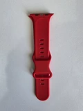 Bracelet silicone rouge Apple Watch cadran 42/44/45/49mm