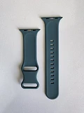Bracelet silicone vert cactus Apple Watch cadran 42/44/45/49mm