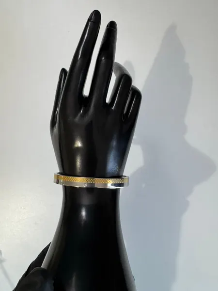 Bracelet en acier inoxydable argenté/doré