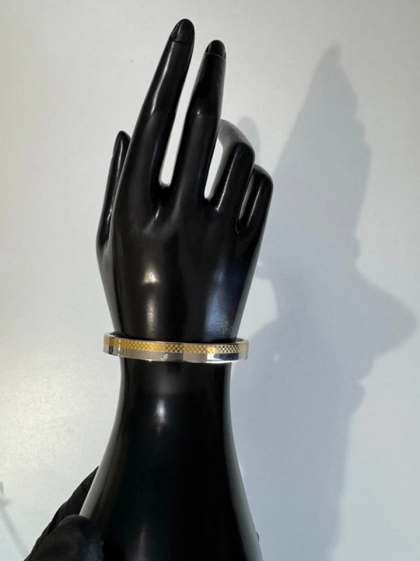 Bracelet en acier inoxydable argenté/doré