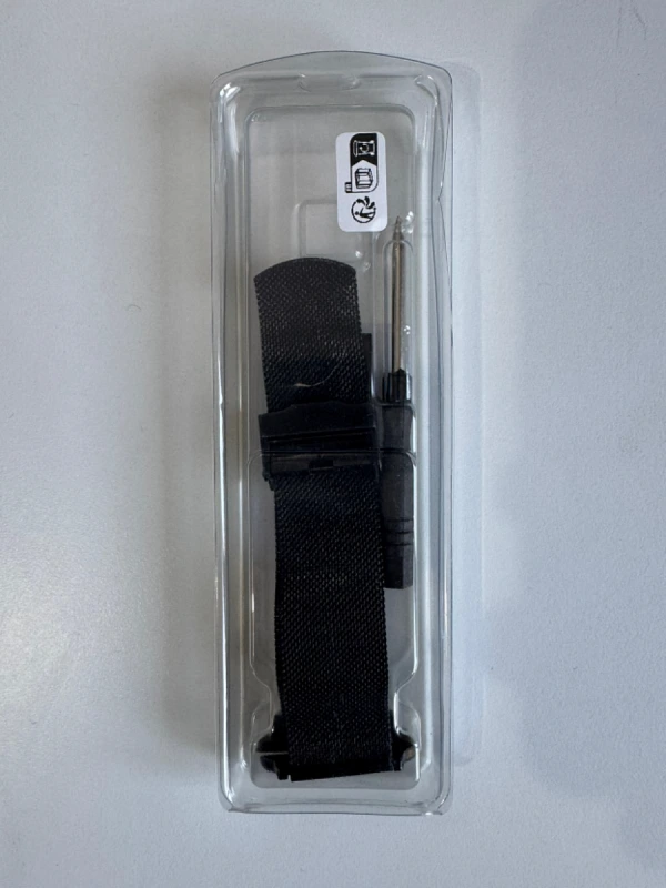Bracelet noir Apple Watch 44mm acier inoxydable mailles fines
