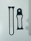 Bracelet silicone Apple Watch noir/blanc