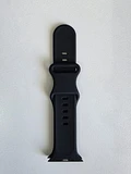 Bracelet silicone noir Apple Watch cadran 42/44/45/49mm