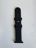 Bracelet silicone noir Apple Watch cadran 42/44/45/49mm