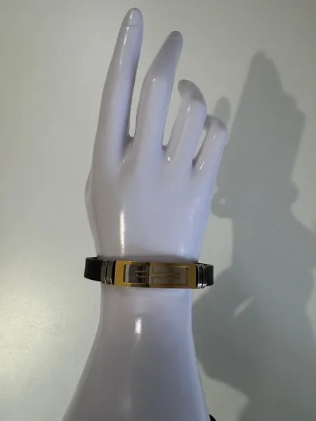 Bracelet Silicon et acier inoxydable doré/argenté