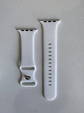 Bracelet silicone blanc Apple Watch cadran 42/44/45/49mm