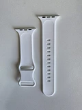 Bracelet silicone blanc Apple Watch cadran 42/44/45/49mm