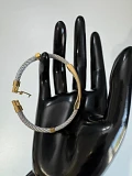 Bracelet tressé en acier inoxydable argenté/doré