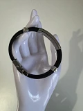 Bracelet silicon/acier noir/argenté